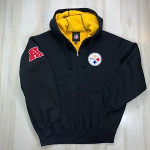 NFL Pittsburgh Steelers Hoodie Jacket Size L